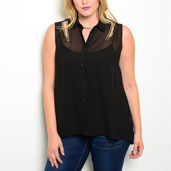 Style Cash or Credit Tops - 5 for $25! PLUS Sheer Black Button Down Sleeveless